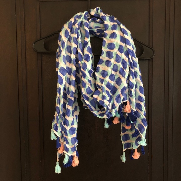 kate spade Accessories - Kate Spade Print Scarf with Tassels